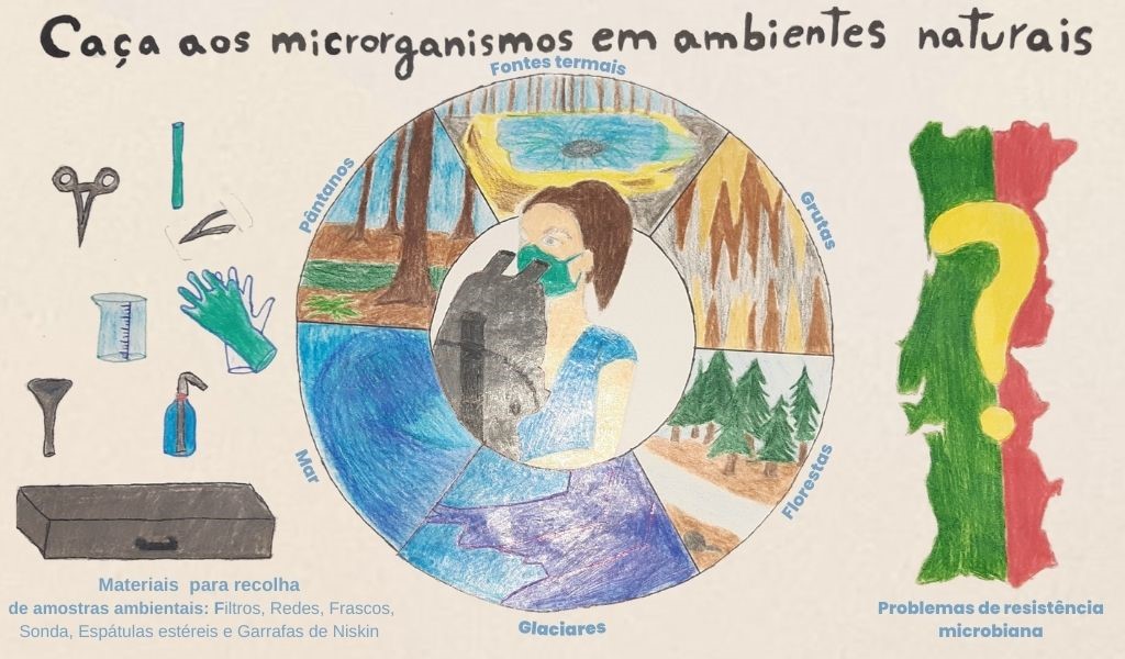 Caça aos microrganismos em ambientes naturais